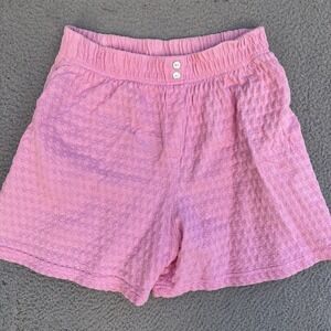 Vintage‎ Time Square Sportswear Pink Shorts Y2K Textured Womens Large